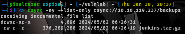 Build Rsync File