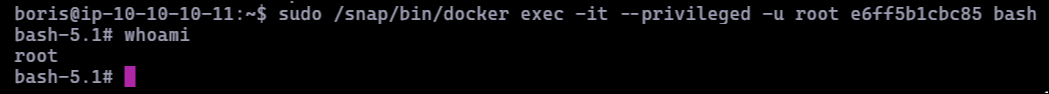 Data Container as root