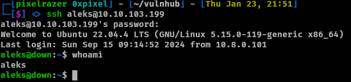 Down Aleks SSH