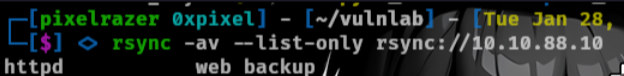 Sync Rsync Enumeration